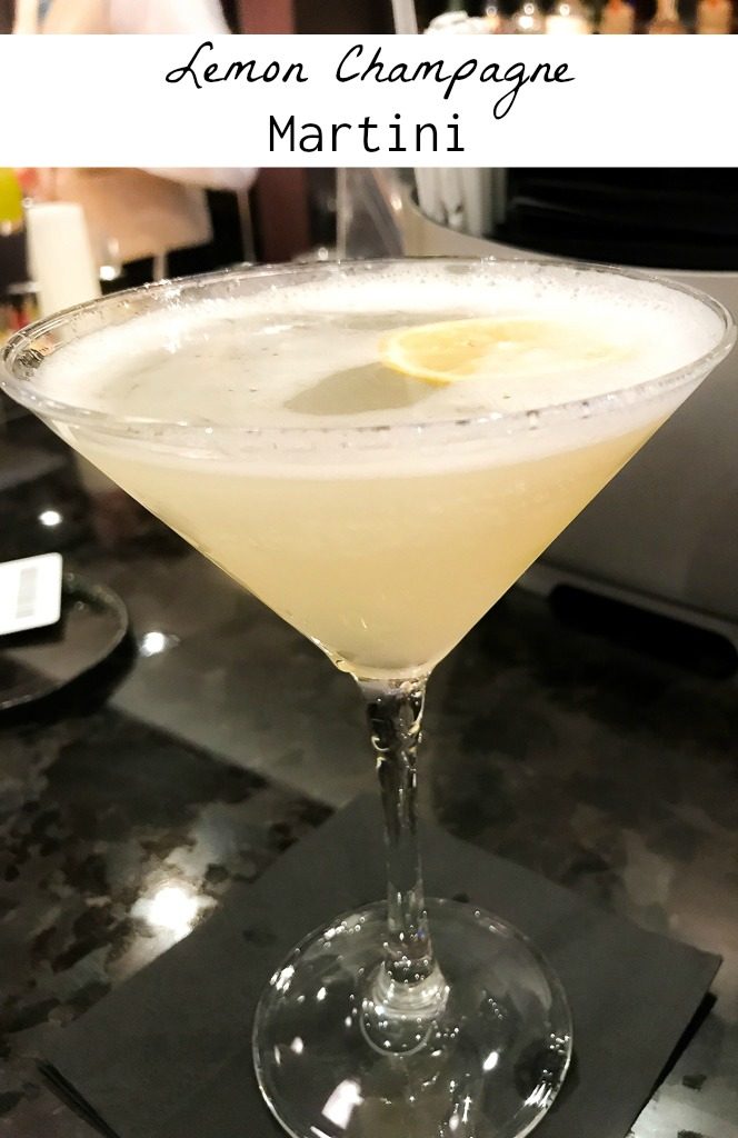 Lemon Champagne Martini from the Haven Lounge