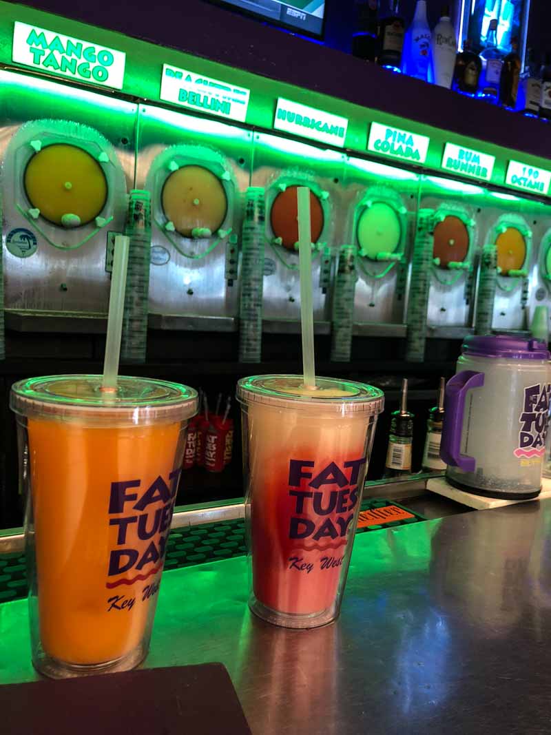 Drinks at Fat Tuesday in Key West