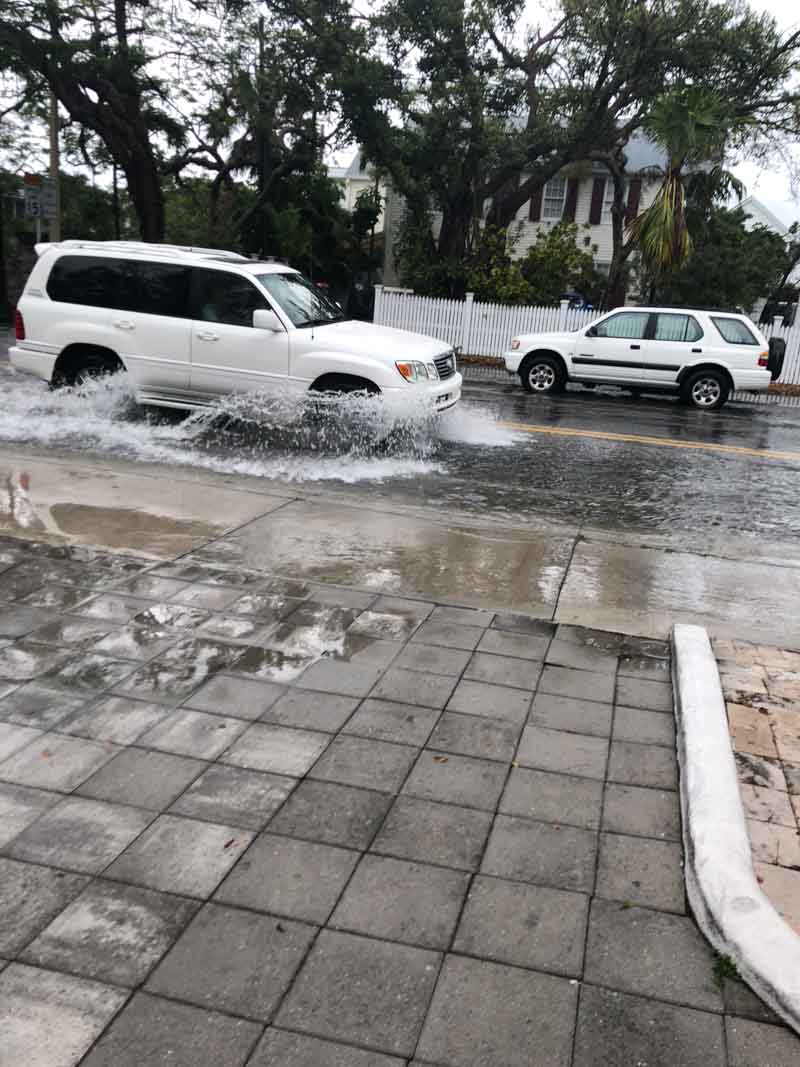 Flooding in Key West road