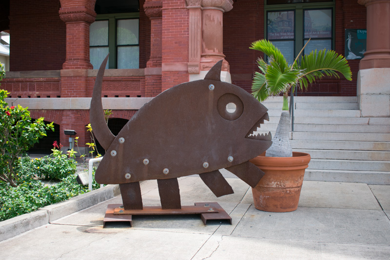 Sculpture in front of the Key West Art & Historical Society