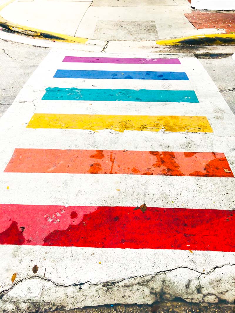 Colorful crosswalks in Key West