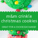 M&M crinkle christmas cookies pin 2