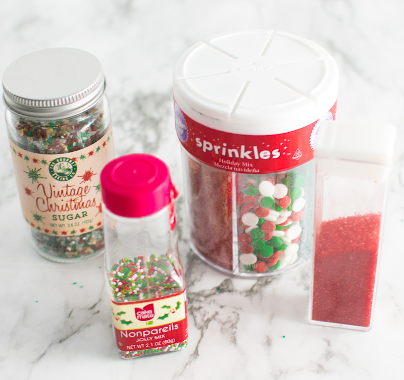 A variety of sprinkles that could be used in this recipe