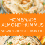 Homemade Almond Hummus Pin 2