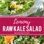 Lemony Raw Kale Salad Pin Image