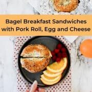bagel breakfast sandwiches pin image 1