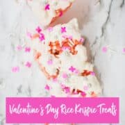 valentines day Rice Krispies treat pin image
