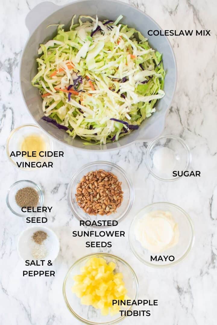 coleslaw with pineapple ingredients