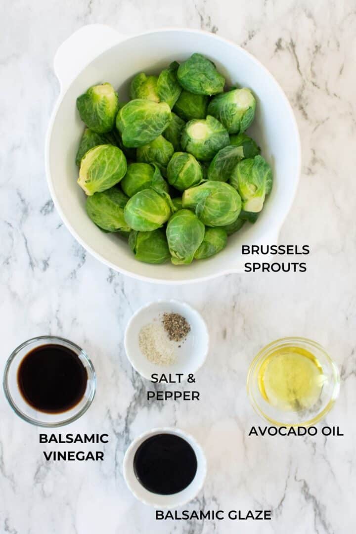 ingredients to make air fryer Brussels sprouts