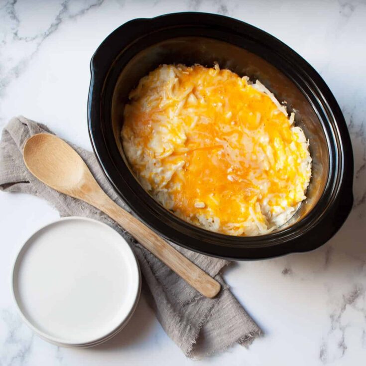 Image for Crockpot Cracker Barrel Hash Brown Casserole {easy toss & go recipe!}