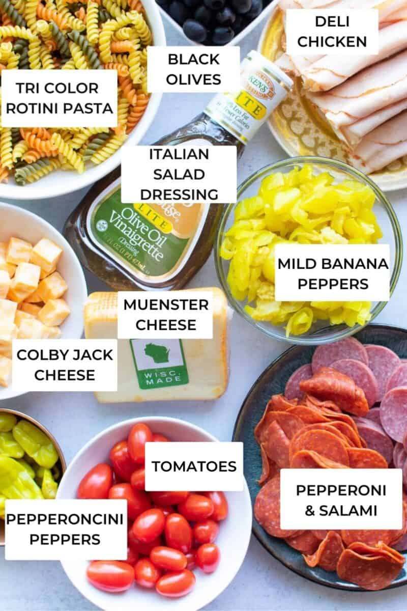 zesty italian pasta salad ingredients