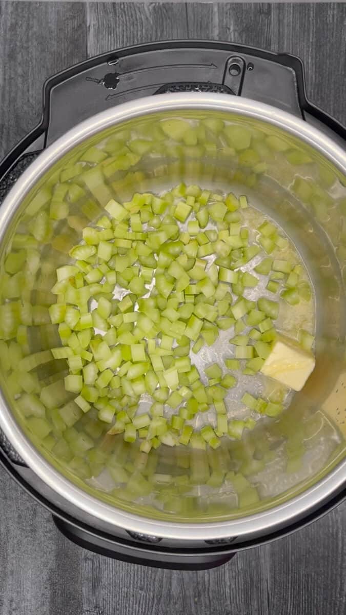saute celery in butter in instant pot