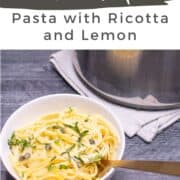 One Pot Pasta with Ricotta and Lemon Pinterest Image 3