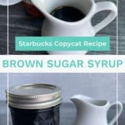 brown sugar simple syrup recipe Pinterest pin image 3