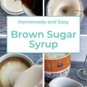 brown sugar simple syrup recipe Pinterest pin image 7