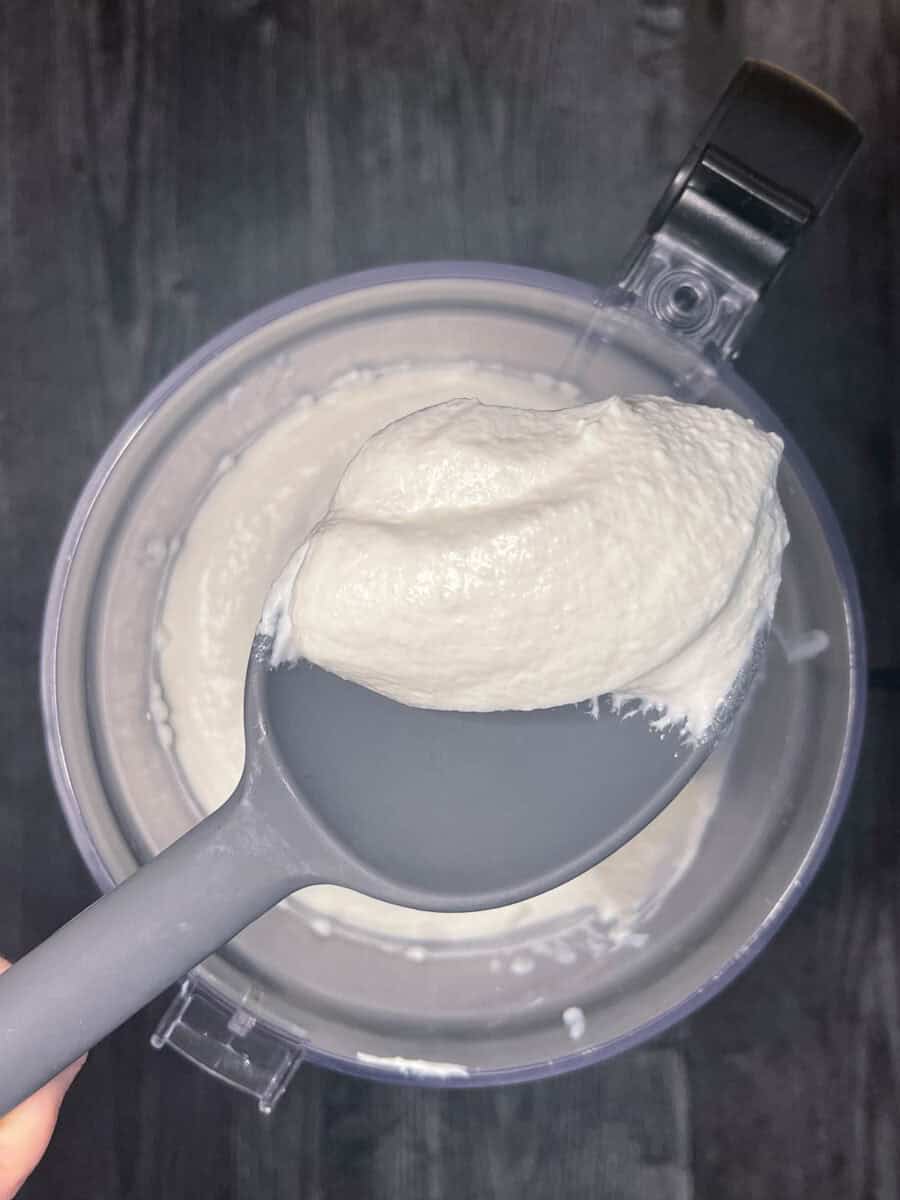 blended cottage cheese in food processor