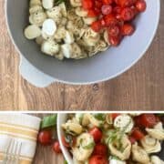 tortellini caprese salad pin image 2