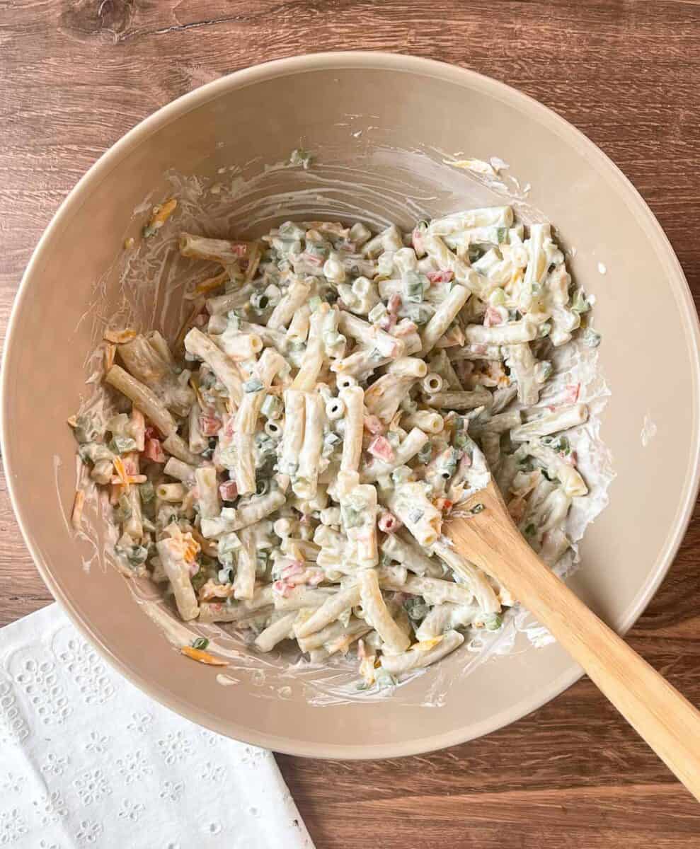 All ingredients mixed thoroughly in bowl
