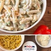 Sour Cream Cheddar Macaroni Salad Pin Image 2